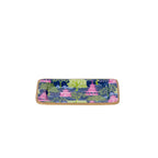 Garden Party Navy and Lime Enameled Rectangle Soap Dish, Catch All Tray, Jewelry Tray for Bathroom, Vanity, Sink - Decorative Laney Tray - Avail 11/26 - Trinket Trays from Jaye's Studio