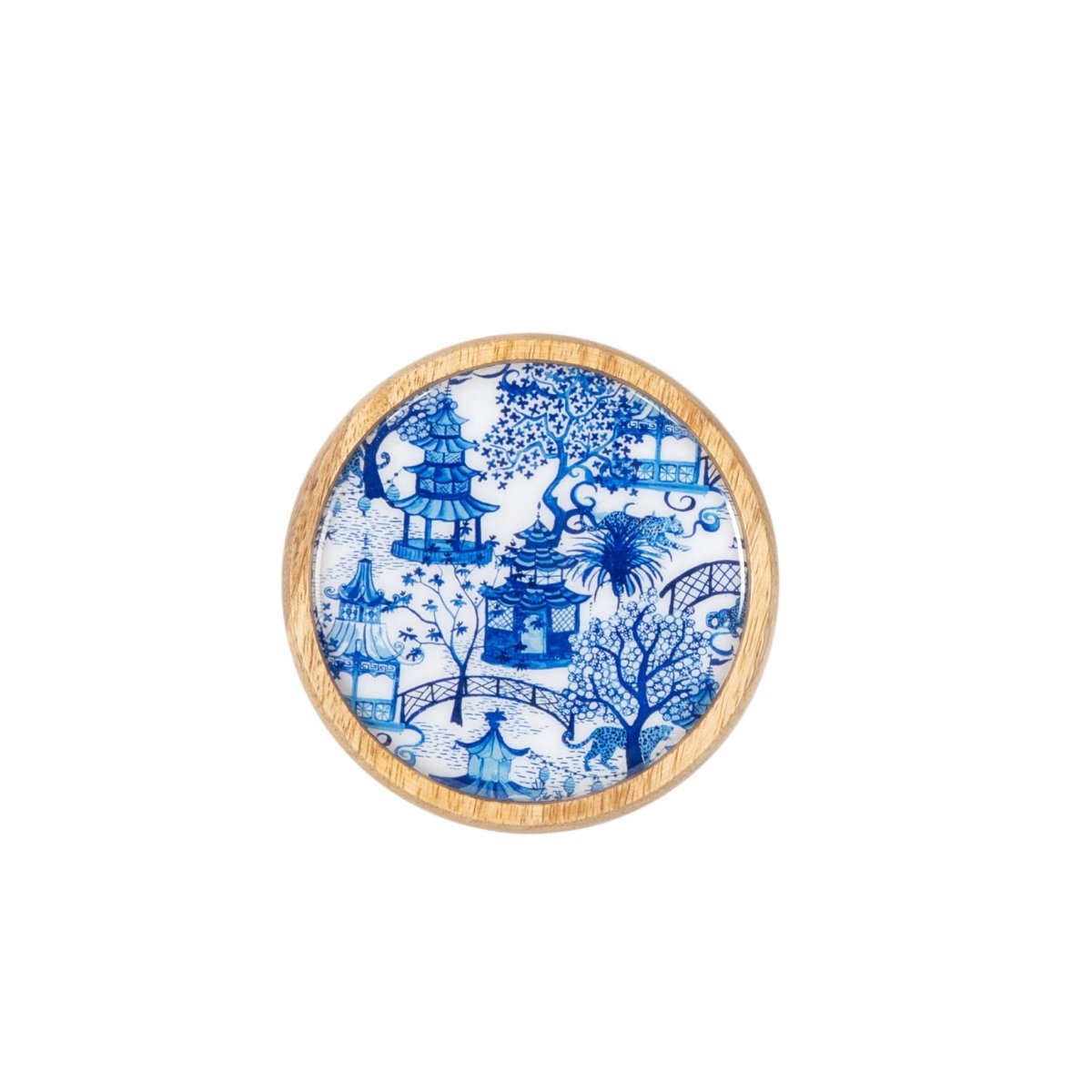 Garden Party Wooden Coasters Set - Mango Wood & Enamel | Set of 4 - Avail 09/21 - from Jaye's Studio