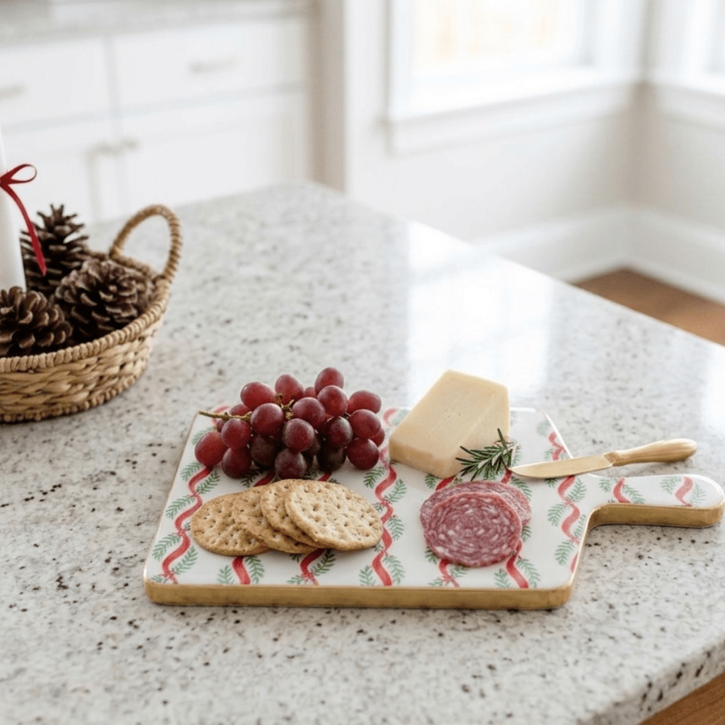 Garland Twist Enameled Rectangular Charcuterie Board 6x10 - Charcuterie Board from Jaye's Studio