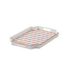 Garland Twist Red and Green Enameled Rectangle Decorative Serving Tray - for Kitchen, Barware, Vanity, Jaye Tray - Serving Trays from Jaye's Studio
