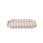 Garland Twist Red and Green Enameled Rectangle Decorative Serving Tray - for Kitchen, Barware, Vanity, Jaye Tray - Serving Trays from Jaye's Studio