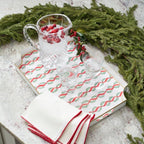 Garland Twist Red and Green Enameled Rectangle Decorative Serving Tray - for Kitchen, Barware, Vanity, Jaye Tray - Serving Trays from Jaye's Studio