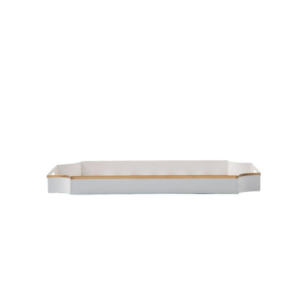 Garland Twist Red and Green Enameled Rectangle Decorative Serving Tray - for Kitchen, Barware, Vanity, Jaye Tray - Serving Trays from Jaye's Studio