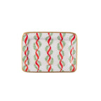 Garland Twist Red and Green Enameled Rectangle Soap Dish, Catch All Tray, Jewelry Tray for Bathroom, Vanity, Sink - Decorative Laney Tray - Trinket Trays from Jaye's Studio