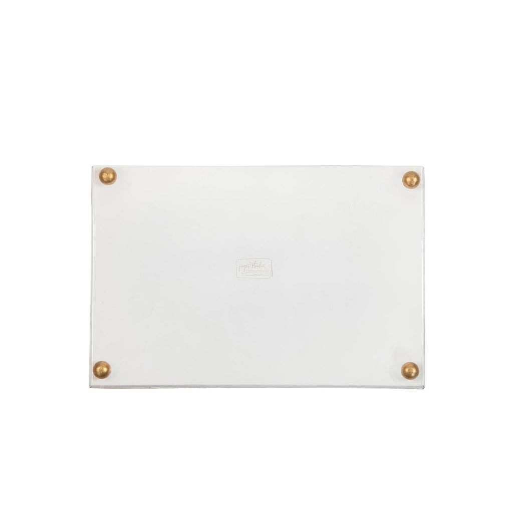 Garland Twist Red and Green Enameled Rectangle Vanity Tray for Bathroom, Vanity, Bedroom - Oliver Decorative Tray - Vanity Trays from Jaye's Studio