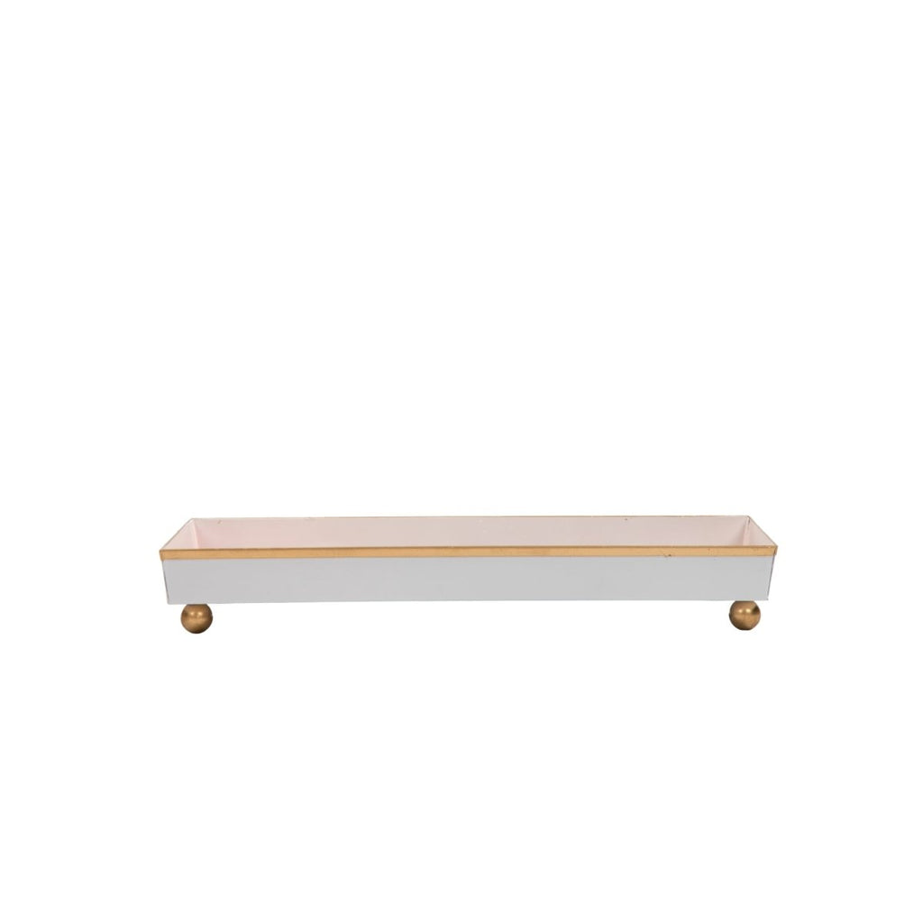 Garland Twist Red and Green Enameled Rectangle Vanity Tray for Bathroom, Vanity, Bedroom - Oliver Decorative Tray - Vanity Trays from Jaye's Studio