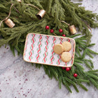 Garland Twist Red and Green Enameled Set of 2 Rectangle Vanity Trays, Catch All Trays - Rowan Decorative Trays - Decorative Trays from Jaye's Studio