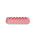 Garland Twist Red and Green Enameled Set of 2 Rectangle Vanity Trays, Catch All Trays - Rowan Decorative Trays - Decorative Trays from Jaye's Studio