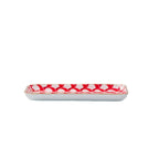 Garland Twist Red and Green Enameled Set of 2 Rectangle Vanity Trays, Catch All Trays - Rowan Decorative Trays - Decorative Trays from Jaye's Studio