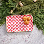 Garland Twist Red and Green Enameled Set of 2 Rectangle Vanity Trays, Catch All Trays - Rowan Decorative Trays - Decorative Trays from Jaye's Studio
