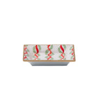 Garland Twist Red and Green Rectangle Catch All Tray, Jewelry Tray for Bathroom, Vanity - Decorative Landry Tray - Trinket Trays from Jaye's Studio