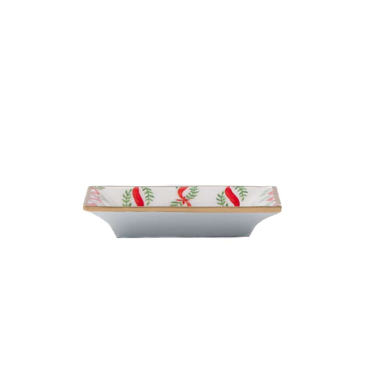 Garland Twist Red and Green Rectangle Catch All Tray, Jewelry Tray for Bathroom, Vanity - Decorative Landry Tray - Trinket Trays from Jaye's Studio