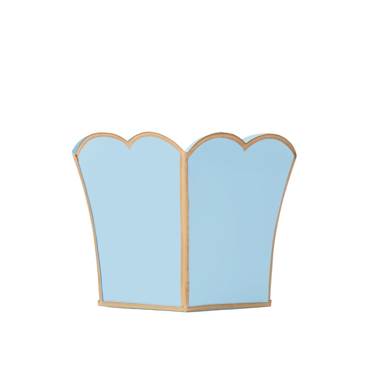 Gracie Blue / Light Blue Square Metal Cachepot For Bedroom, Office, Kitchen, Living Room - Gracie Scarlett Collection - Cachepots from Jaye's Studio