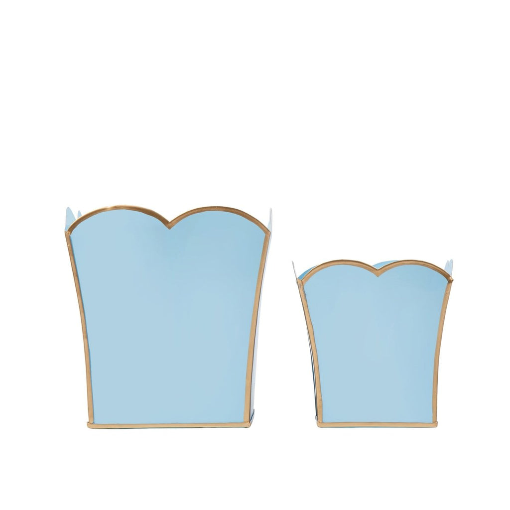 Gracie Blue / Light Blue Square Metal Cachepot For Bedroom, Office, Kitchen, Living Room - Gracie Scarlett Collection - Cachepots from Jaye's Studio