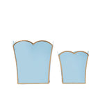 Gracie Blue / Light Blue Square Metal Cachepot For Bedroom, Office, Kitchen, Living Room - Gracie Scarlett Collection - Cachepots from Jaye's Studio