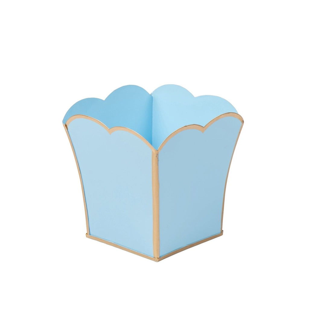 Gracie Blue / Light Blue Square Metal Cachepot For Bedroom, Office, Kitchen, Living Room - Gracie Scarlett Collection - Cachepots from Jaye's Studio