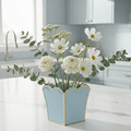 Gracie Blue / Light Blue Square Metal Cachepot For Bedroom, Office, Kitchen, Living Room - Gracie Scarlett Collection - Cachepots from Jaye's Studio