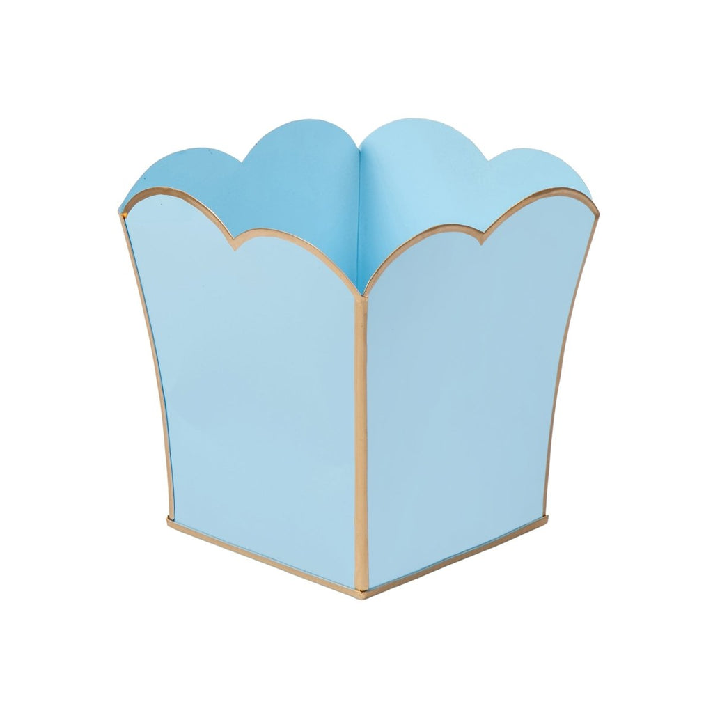 Gracie Blue / Light Blue Square Metal Cachepot For Bedroom, Office, Kitchen, Living Room - Gracie Scarlett Collection - Cachepots from Jaye's Studio