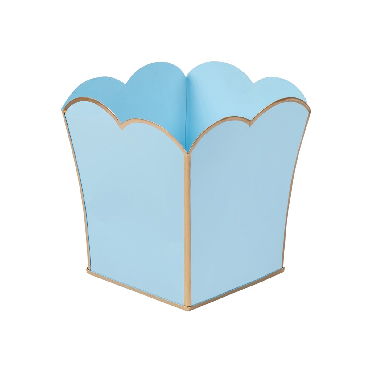 Gracie Blue / Light Blue Square Metal Cachepot For Bedroom, Office, Kitchen, Living Room - Gracie Scarlett Collection - Cachepots from Jaye's Studio