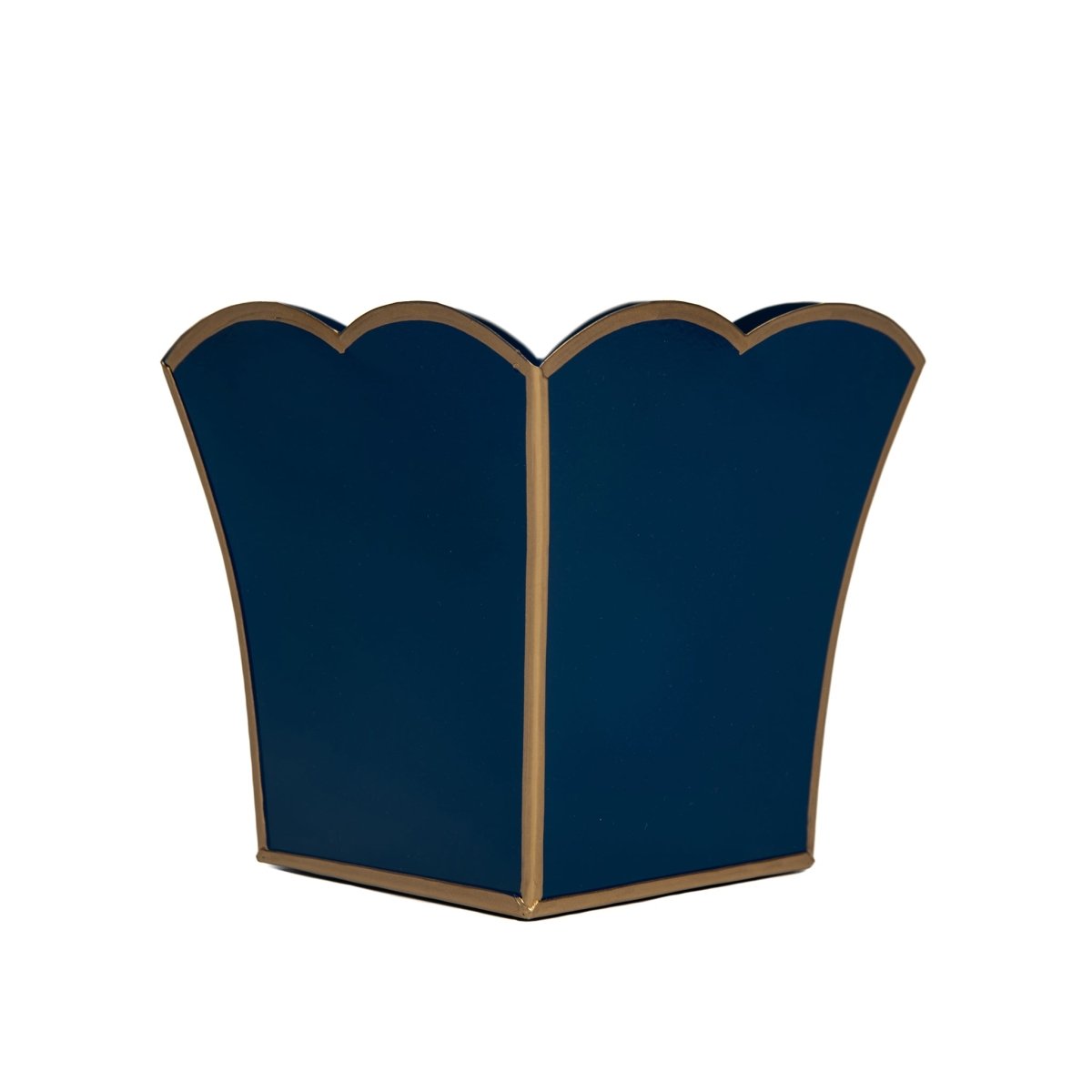 Gracie Blue Square Metal Cachepot For Bedroom, Office, Kitchen, Living Room - Gracie Scarlette Collection - Cachepots from Jaye's Studio
