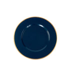 Gracie Enameled Blue / Indigo Blue Charger Plate for Dinnerware, Place setting (4 pack) - Decorative Plates from Jaye's Studio