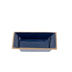 Gracie Enameled Blue / Indigo Blue Rectangle Catch All Tray, Jewelry Tray for Bathroom, Vanity - Decorative Landry Tray - from Jaye's Studio