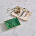 Gracie Enameled Green / Emerald Green Rectangle Catch All Tray, Jewelry Tray for Bathroom, Vanity - Decorative Landry Tray - from Jaye's Studio