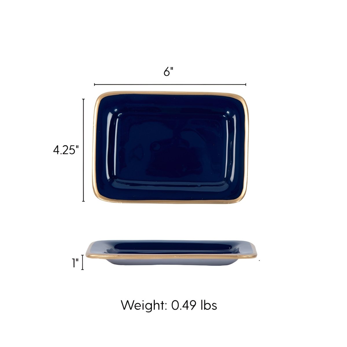 Gracie Enameled Laney Soap Dish - from Jaye's Studio