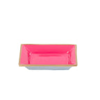 Gracie Enameled Pink Rectangle Catch All Tray, Jewelry Tray for Bathroom, Vanity - Decorative Landry Tray - from Jaye's Studio