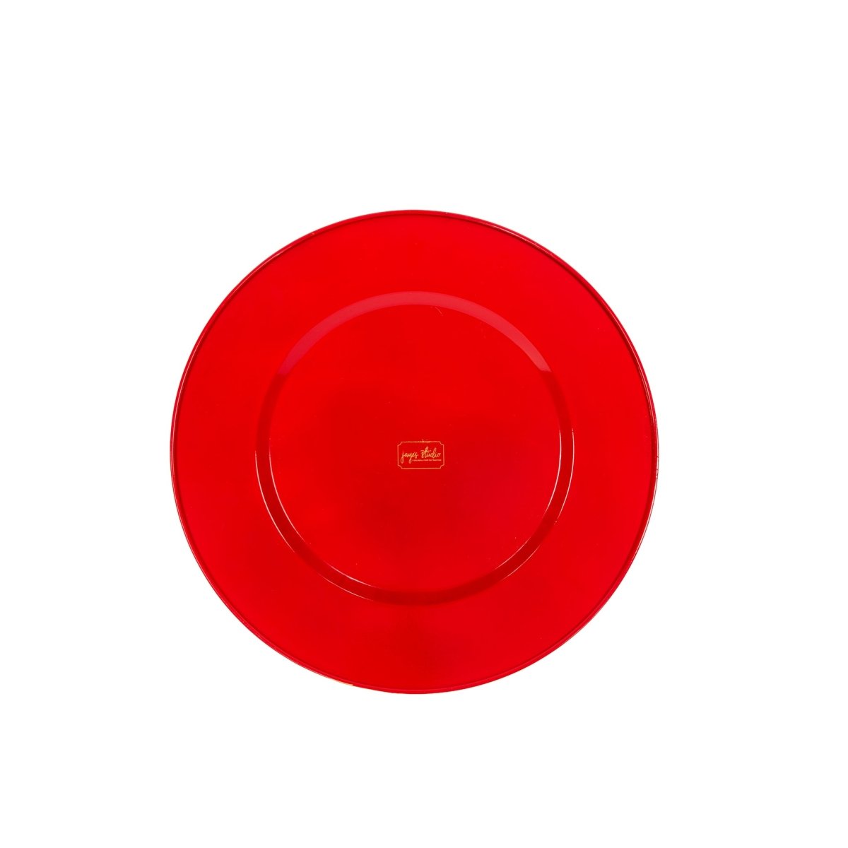 Gracie Enameled Red Charger Plate for Dinnerware, Place setting (4 pack) - Decorative Plates from Jaye's Studio