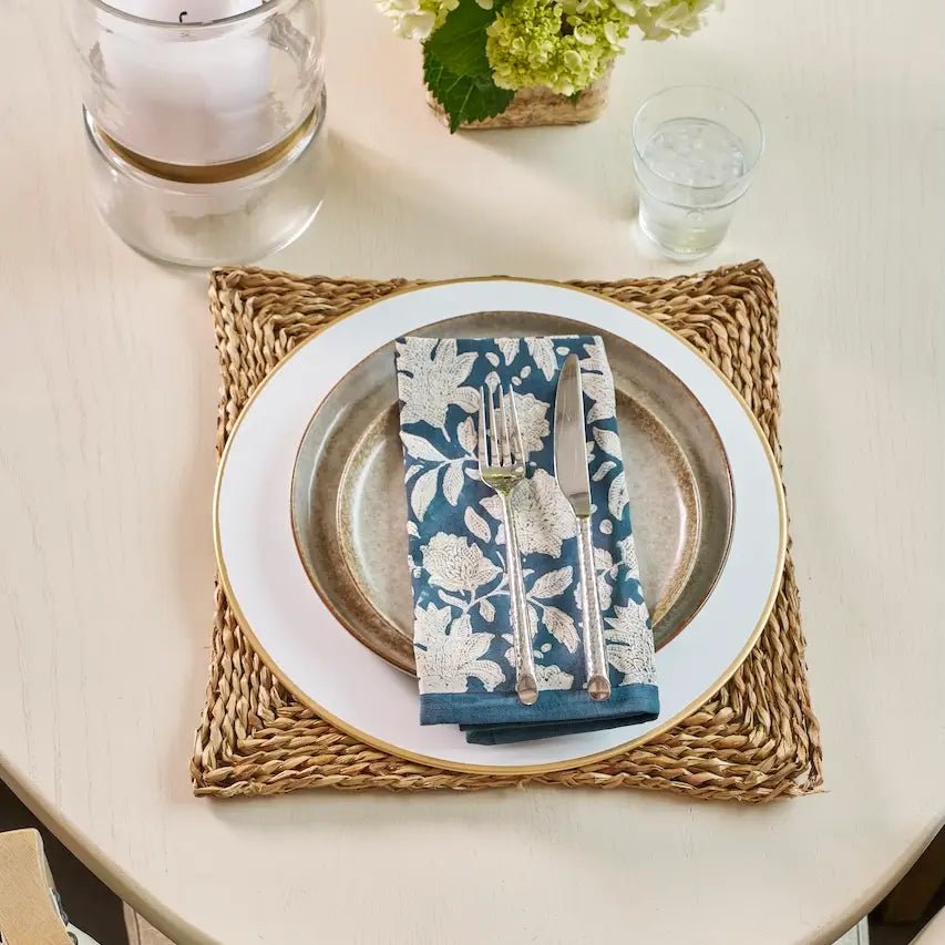 Gracie Enameled White Charger Plate for Dinnerware, Place setting (4 pack) - Decorative Plates from Jaye's Studio
