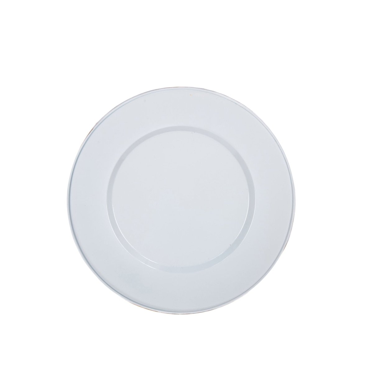 Gracie Enameled White Charger Plate for Dinnerware, Place setting (4 pack) - Decorative Plates from Jaye's Studio