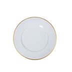 Gracie Enameled White Charger Plate for Dinnerware, Place setting (4 pack) - Decorative Plates from Jaye's Studio
