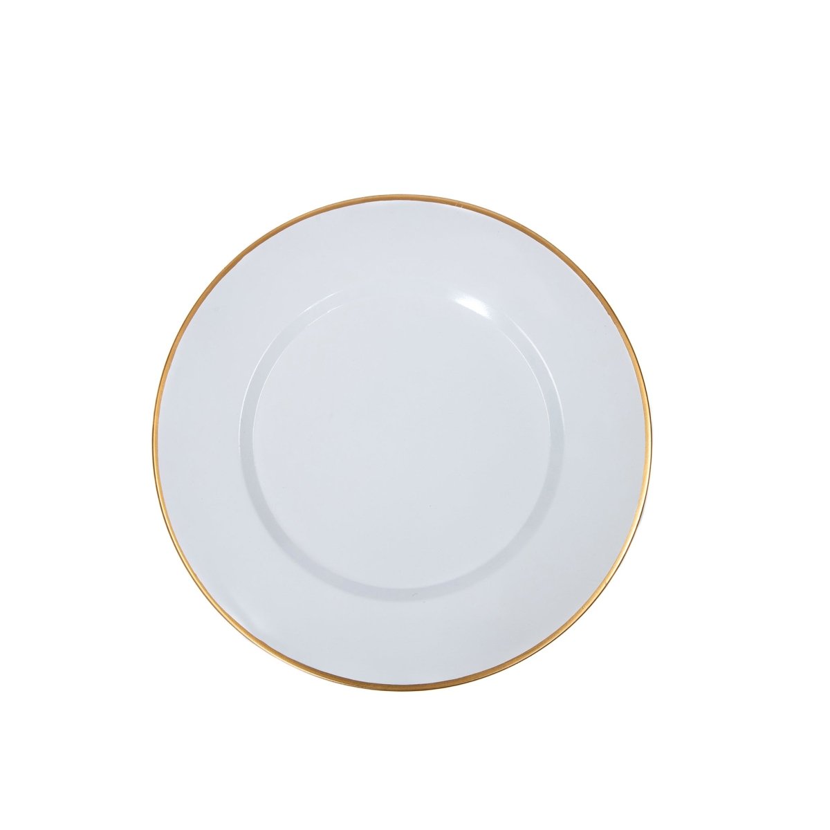 Gracie Enameled White Charger Plate for Dinnerware, Place setting (4 pack) - Decorative Plates from Jaye's Studio