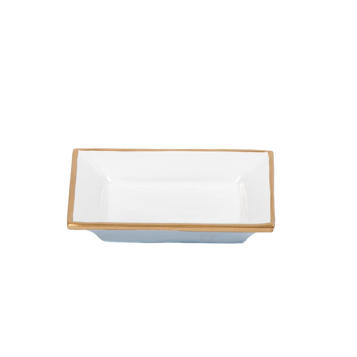 Gracie Enameled White Rectangle Catch All Tray, Jewelry Tray for Bathroom, Vanity - Decorative Landry Tray - from Jaye's Studio