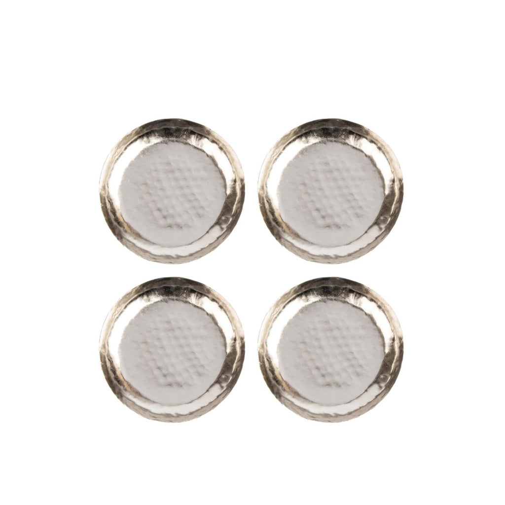 Gracie Hammered Coaster (4pk) - Silver - Avail 11/29 - from Jaye's Studio