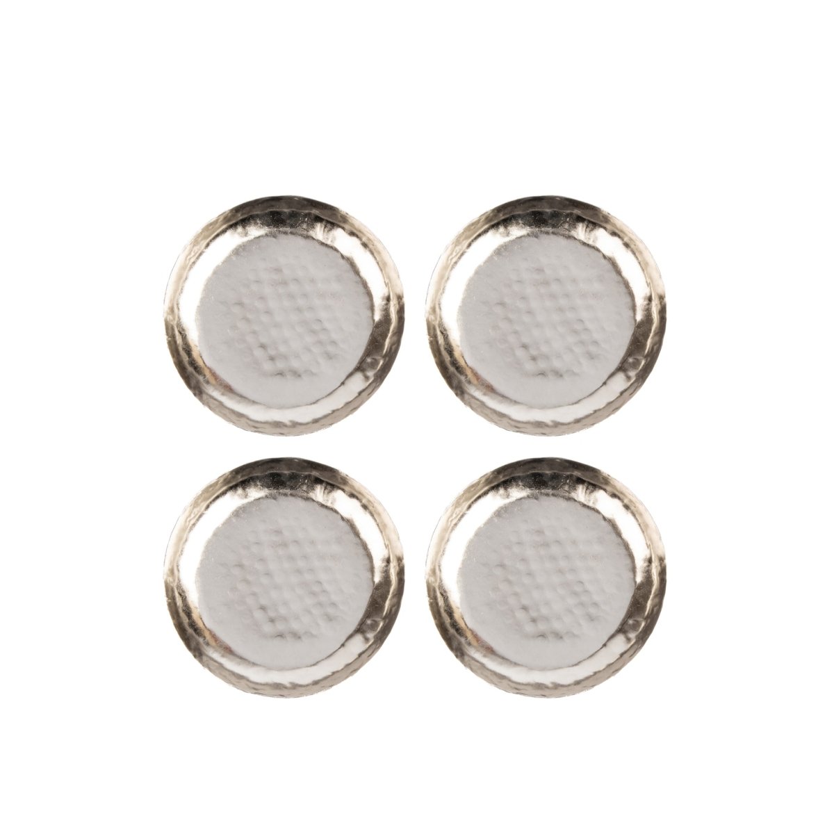 Gracie Hammered Coaster (4pk) - Silver - Avail 11/29 - from Jaye's Studio