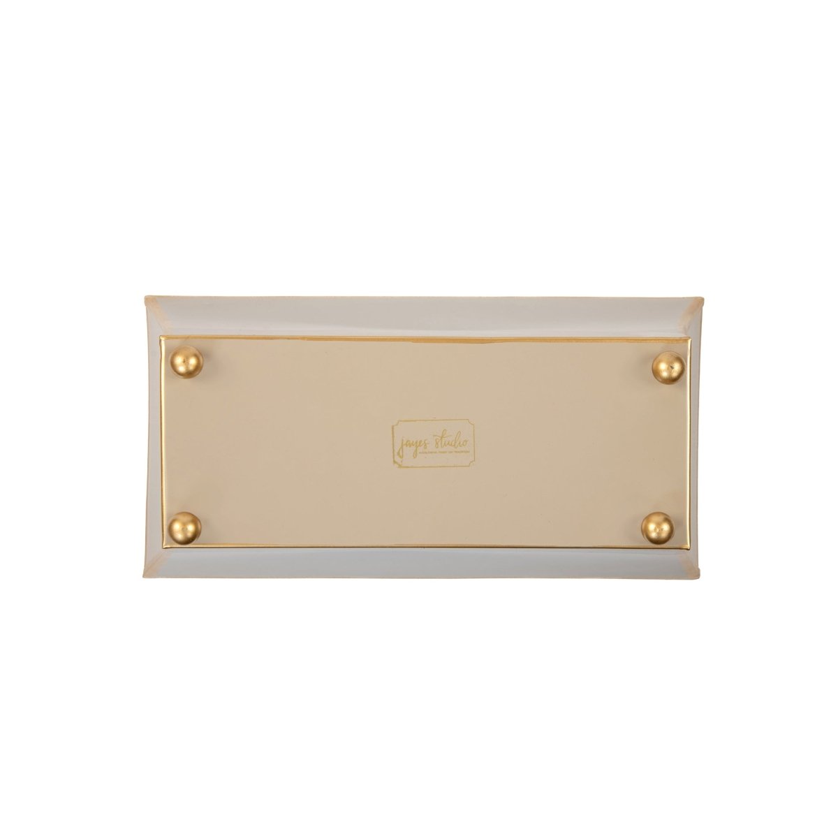 Gracie Light Brown Rectangular Fluted Metal Cachepot Planter for Entryway, Mantle, Home Office, Kitchen and Living Room - Cachepots from Jaye's Studio