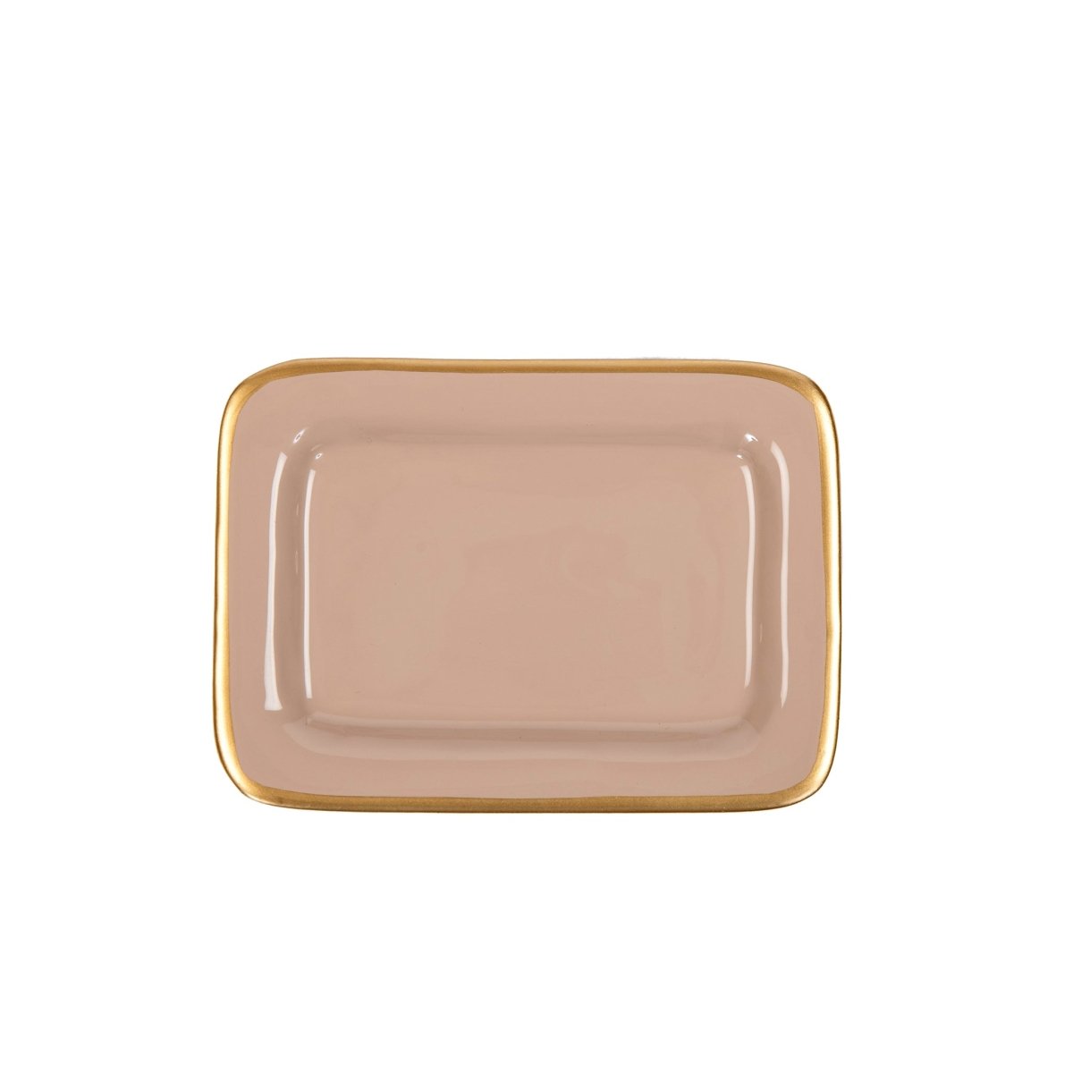 Gracie Natural Enameled Rectangle Soap Dish, Catch All Tray, Jewelry Tray for Bathroom, Vanity, Sink - Decorative Laney Tray - Avail 02/22 - Trinket Trays from Jaye's Studio
