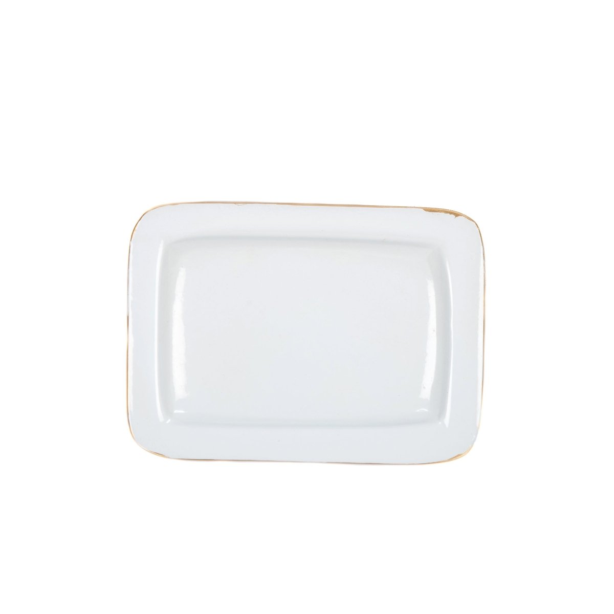 Gracie Natural Enameled Rectangle Soap Dish, Catch All Tray, Jewelry Tray for Bathroom, Vanity, Sink - Decorative Laney Tray - Avail 02/22 - Trinket Trays from Jaye's Studio
