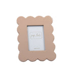 Gracie Natural Scalloped Rectangular Metal Photo Frame, Picture Frame for Home, Bedroom, Home Office - Photo & Picture Frames from Jaye's Studio