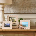 Gracie Natural Scalloped Rectangular Metal Photo Frame, Picture Frame for Home, Bedroom, Home Office - Photo & Picture Frames from Jaye's Studio