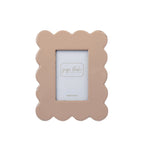 Gracie Natural Scalloped Rectangular Metal Photo Frame, Picture Frame for Home, Bedroom, Home Office - Photo & Picture Frames from Jaye's Studio