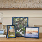 Gracie Pearl Blue / Indigo Blue Rectangular Metal Photo Frame, Picture Frame for Home, Bedroom, Home Office - Photo & Picture Frames from Jaye's Studio