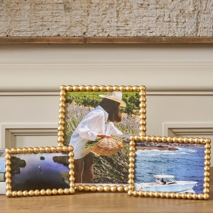 Gracie Pearl Gold Rectangular Metal Photo Frame, Picture Frame for Home, Bedroom, Home Office - Photo & Picture Frames from Jaye's Studio