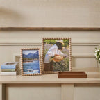 Gracie Pearl Natural Rectangular Metal Photo Frame, Picture Frame for Home, Bedroom, Home Office - Photo & Picture Frames from Jaye's Studio
