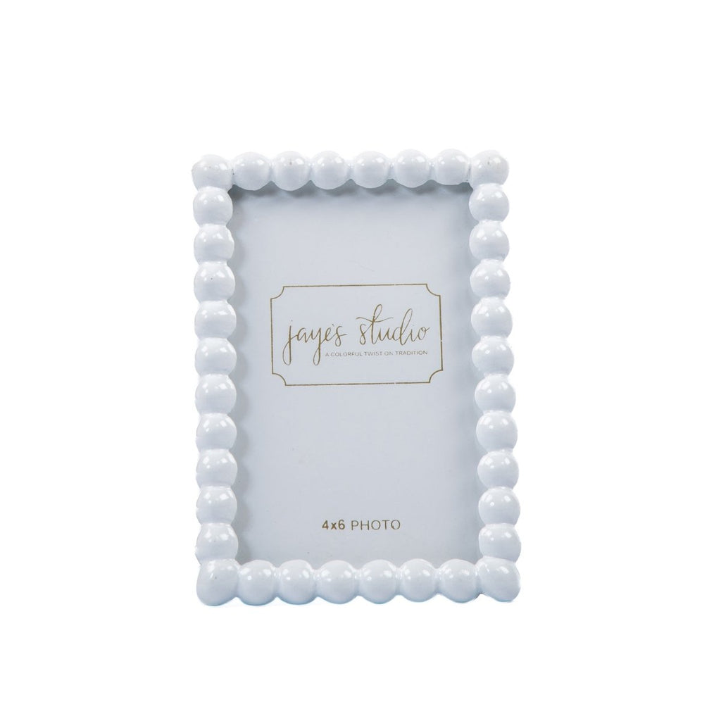 Gracie Pearl White Rectangular Metal Photo Frame, Picture Frame for Home, Bedroom, Home Office - Photo & Picture Frames from Jaye's Studio