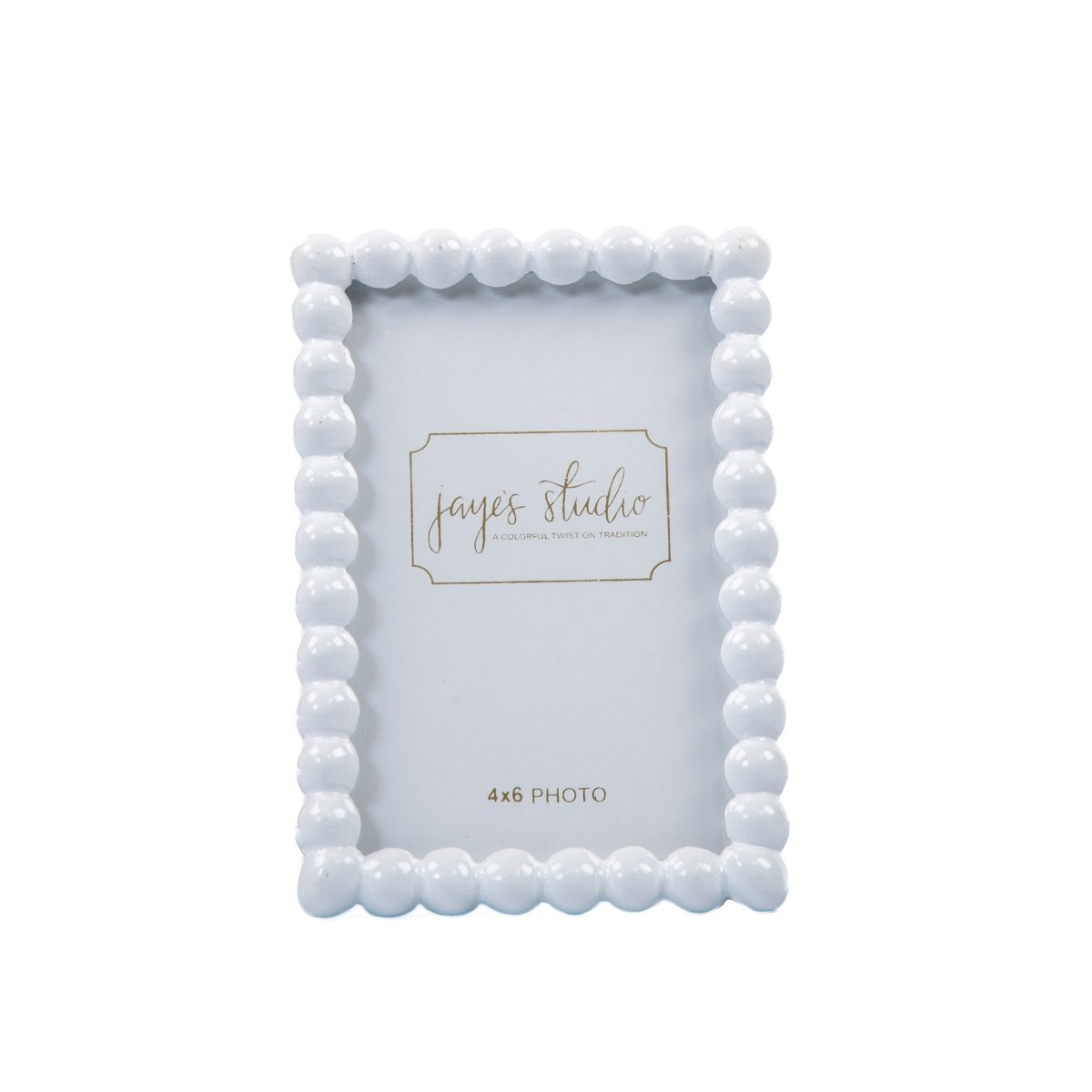 Gracie Pearl White Rectangular Metal Photo Frame, Picture Frame for Home, Bedroom, Home Office - Photo & Picture Frames from Jaye's Studio
