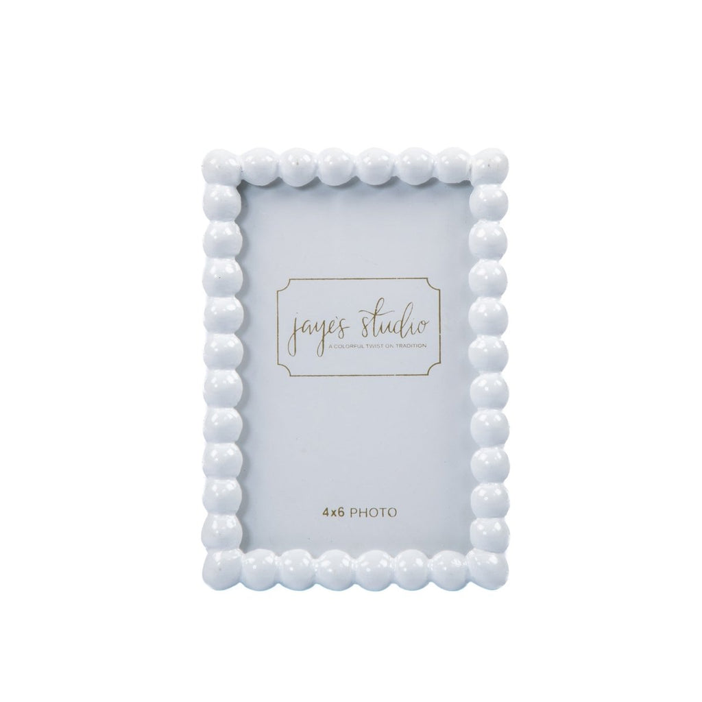 Gracie Pearl White Rectangular Metal Photo Frame, Picture Frame for Home, Bedroom, Home Office - Photo & Picture Frames from Jaye's Studio