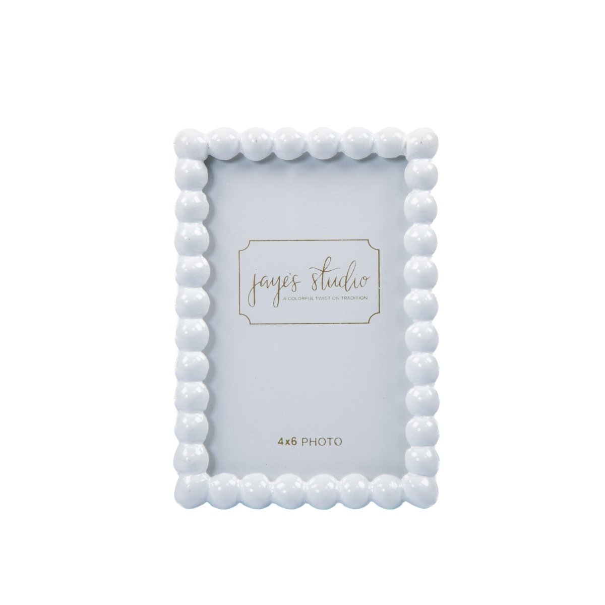 Gracie Pearl White Rectangular Metal Photo Frame, Picture Frame for Home, Bedroom, Home Office - Photo & Picture Frames from Jaye's Studio